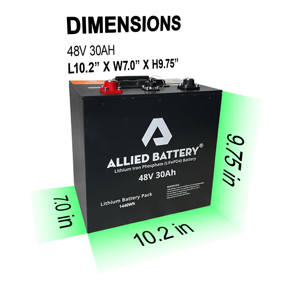 Allied 48V "Drop-In" Lithium Golf Cart Battery Easy Conversion Kit