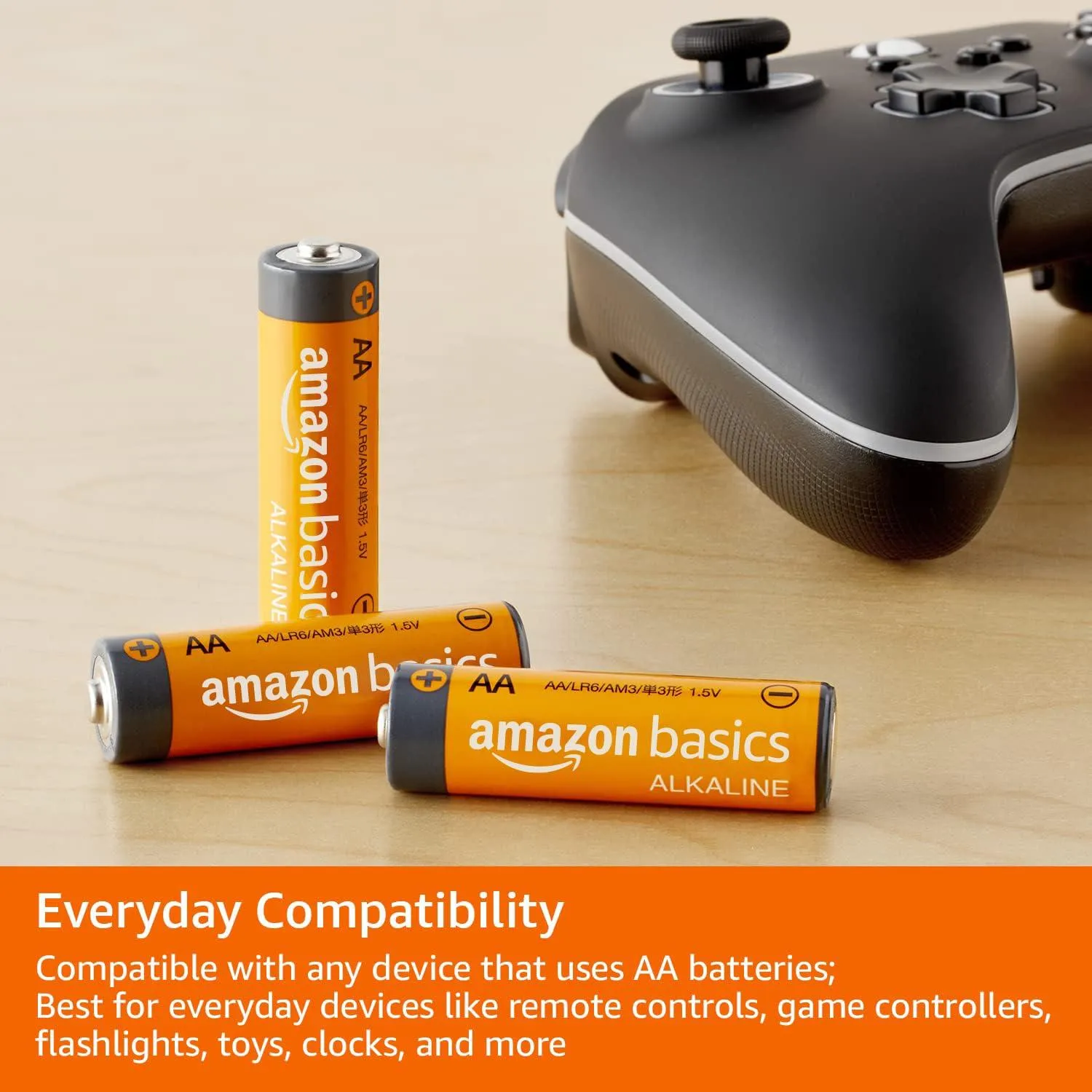 AmazonBasics AA 1.5 Volt Performance Alkaline Batteries - Pack of 20