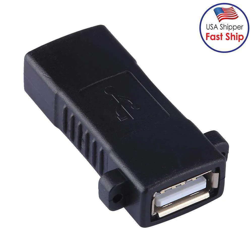 AMZER® USB 2.0 Female to Female Connector Extender Converter Adapter - pack of 2