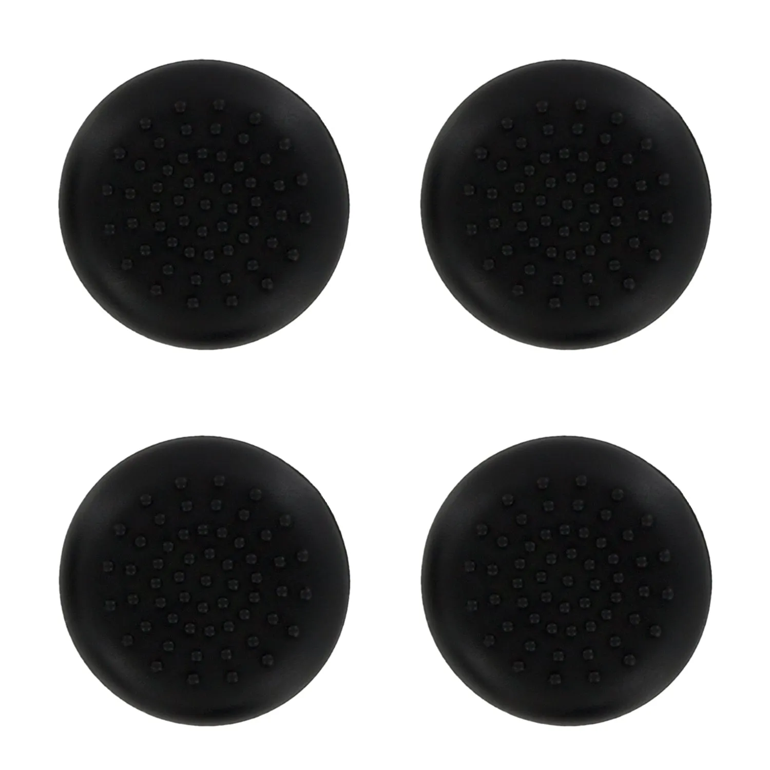 Assecure TPU protective analogue thumb grip stick caps for Sony PS4 controllers [Playstation 4] - 4 pk - black