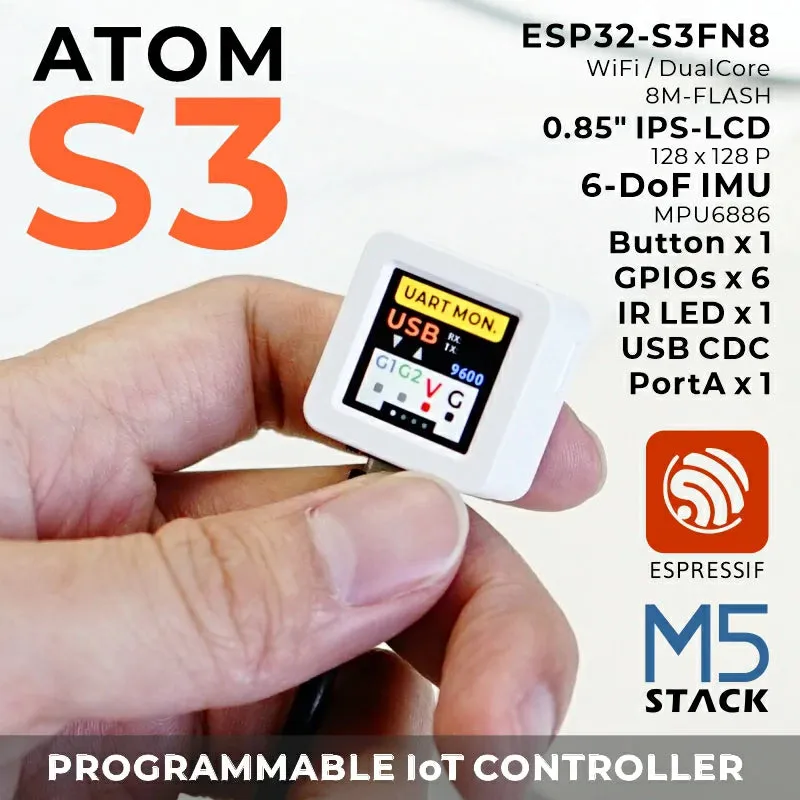 ATOMS3 Dev Kit w/ 0.85-inch Screen