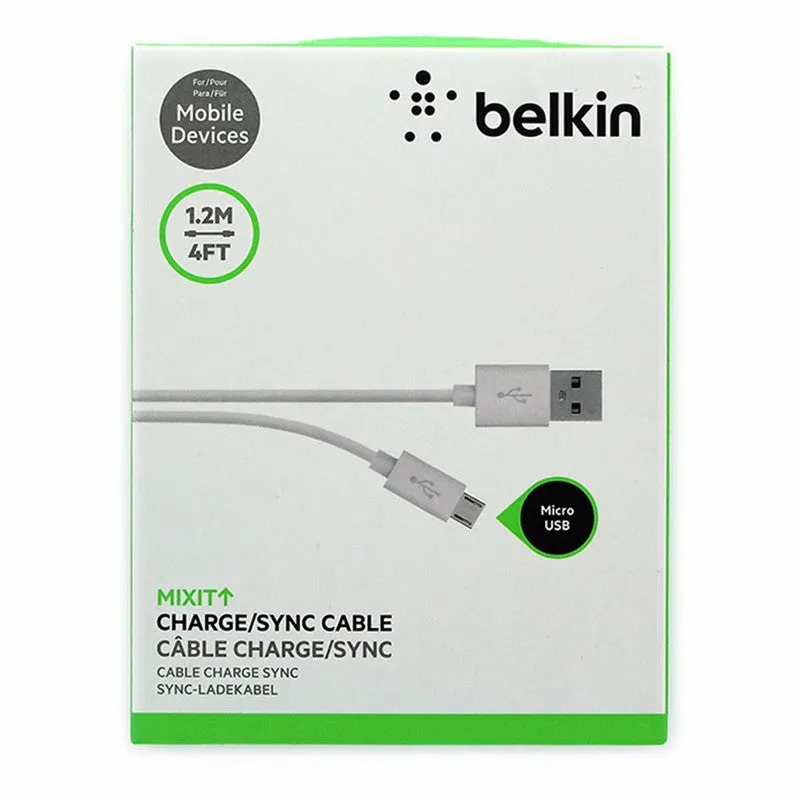 Belkin (F2CU012bt04 - WHT) 4Ft Charge/Sync Cable for Micro USB Devices - White