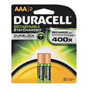 DURACELL 66158 Rechargeable Battery, 700 mAh, AAA Battery, Nickel-Metal Hydride