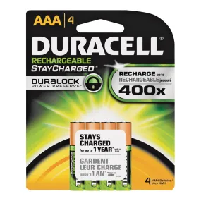 DURACELL 66160 Rechargeable Battery, 1.2 V Battery, 700 mAh, AAA Battery, Nickel-Metal Hydride