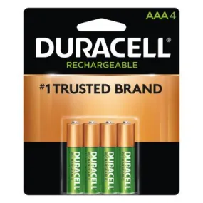 Duracell?? Pre-Charged Rechargeable Battery, NiMH, AAA, 1.2V, 4 EA/PK, DX2400B4N