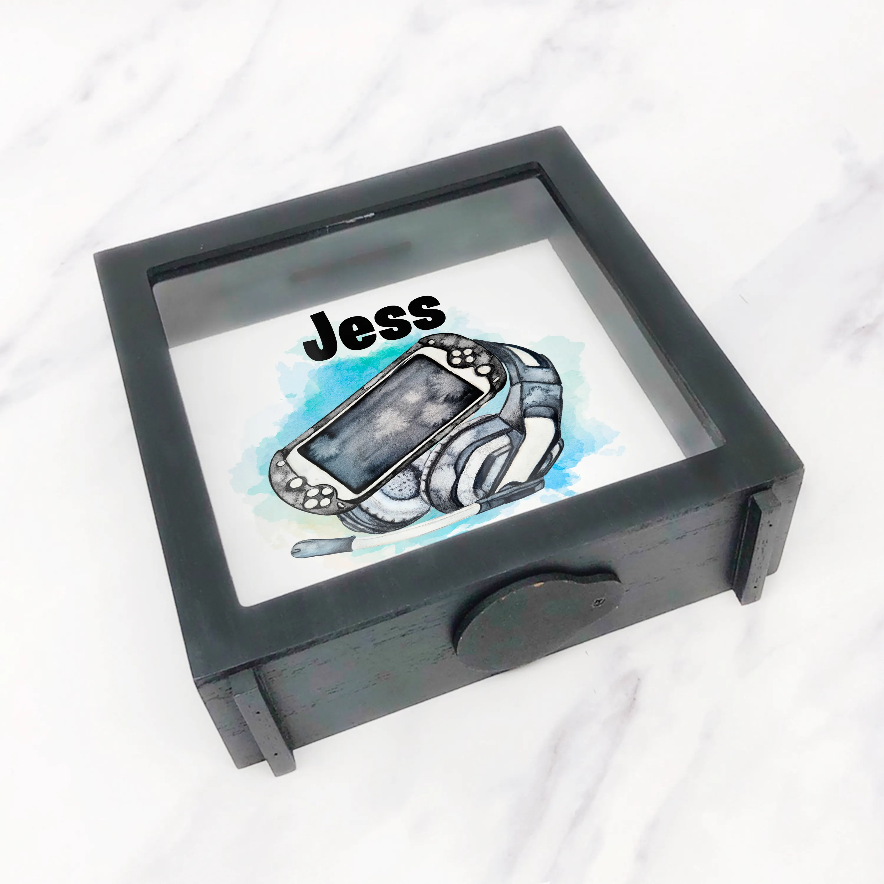 Gamer Headset Personalised Money Box Frame