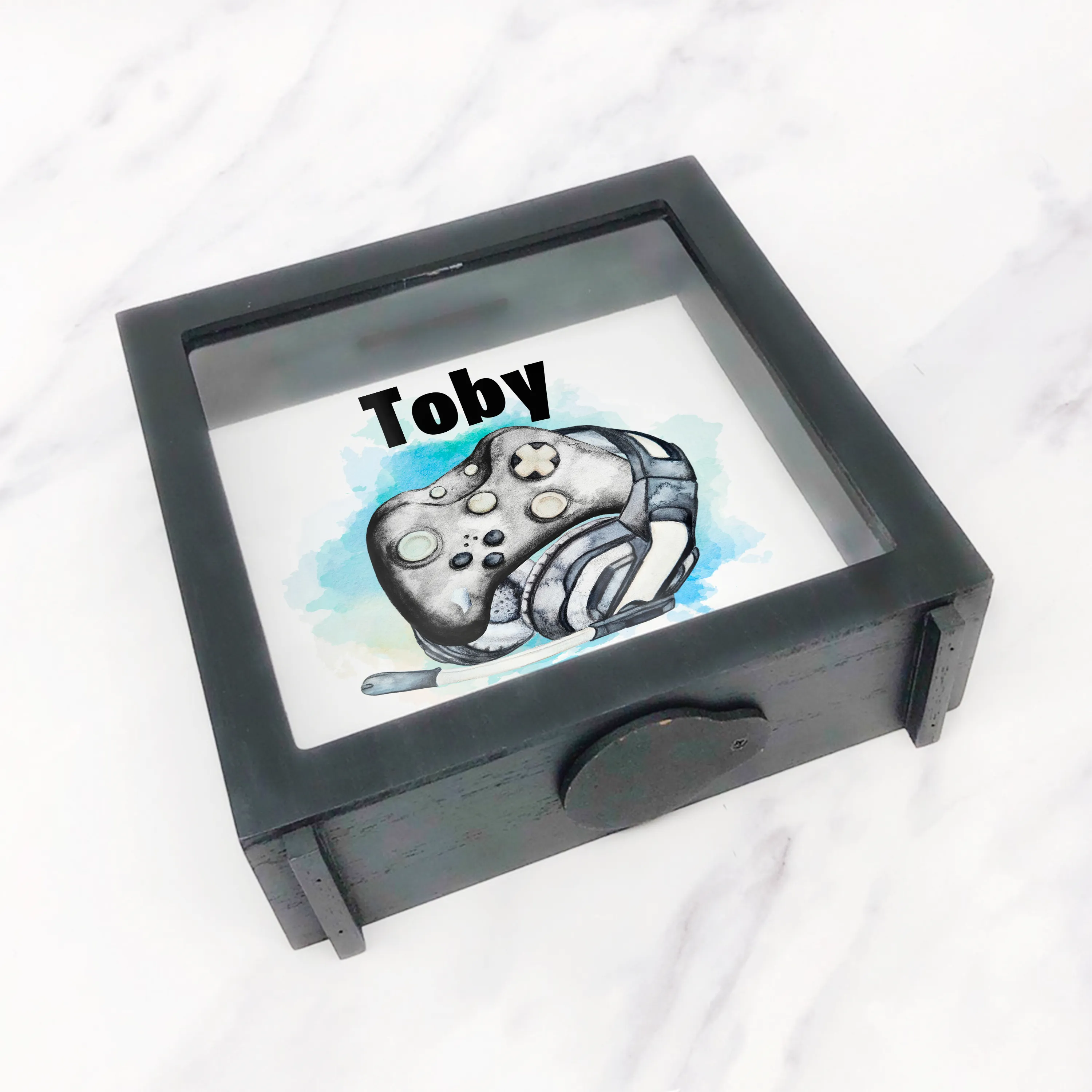 Gamer Headset Personalised Money Box Frame