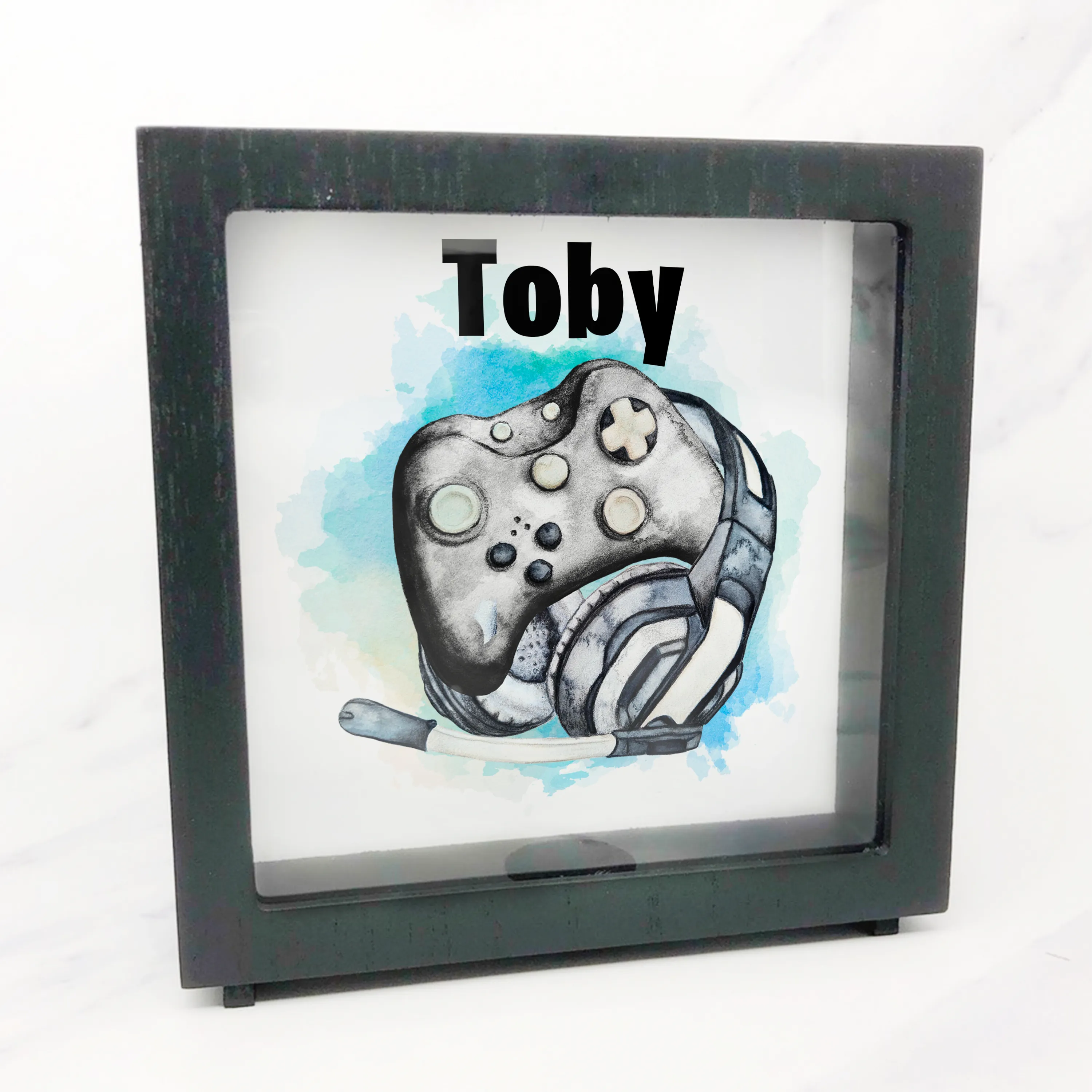 Gamer Headset Personalised Money Box Frame