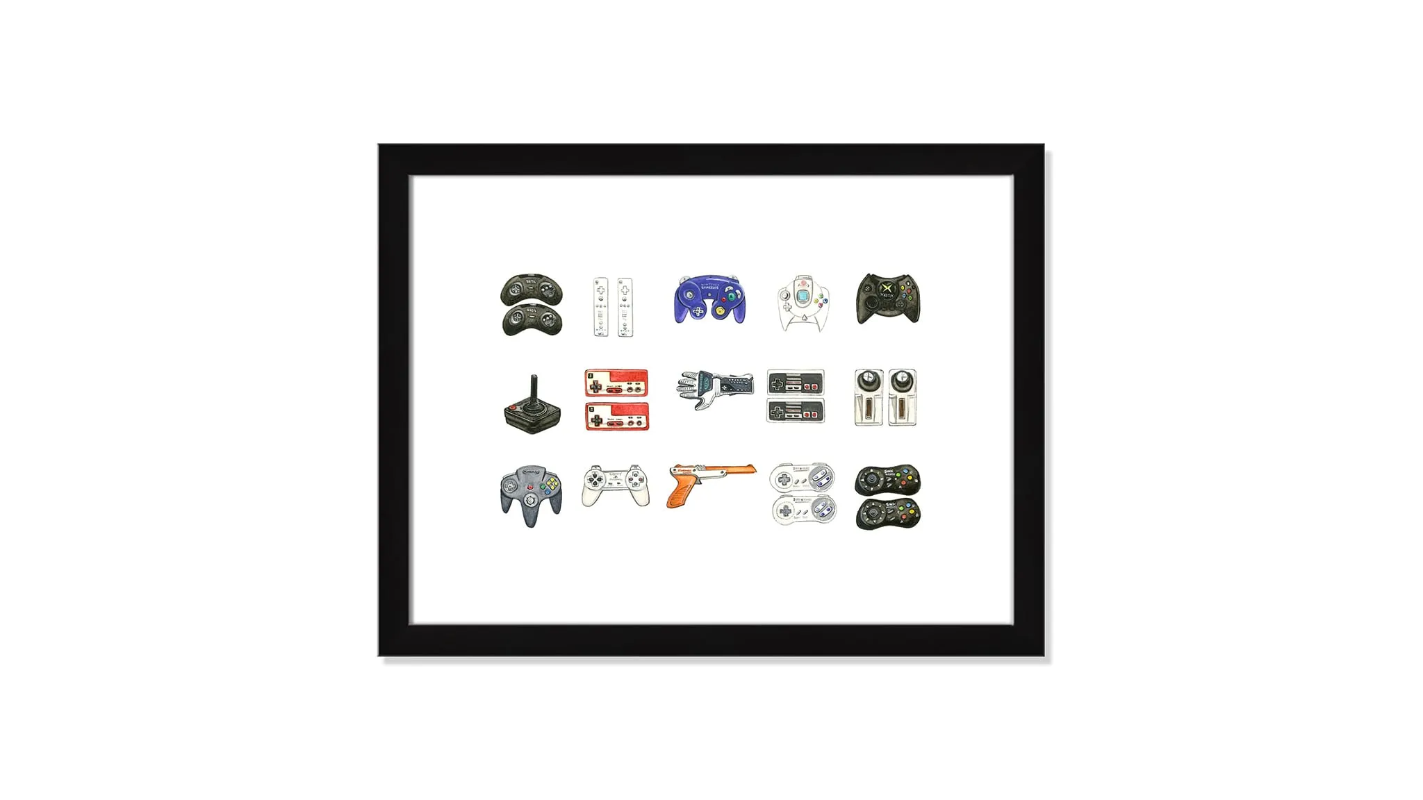 Gaming Controllers Collection Wall Art