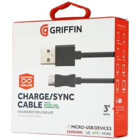 Griffin 3-Foot (Micro-USB) to USB Charge/Sync Cable - Black (GC38111-3)