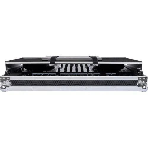 Headliner HL10010 Flight Case w/Laptop Platform and Wheels for Pioneer DJ DDJ-FLX10 and DDJ-1000SRT (Silver and Black)