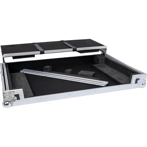 Headliner HL10010 Flight Case w/Laptop Platform and Wheels for Pioneer DJ DDJ-FLX10 and DDJ-1000SRT (Silver and Black)