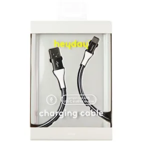 Heyday USB-C to USB Charging Cable (6FT) - Black/White