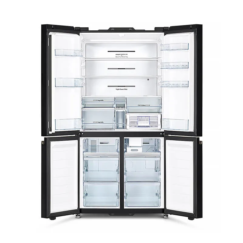 Hitachi RWB640VGB1XMGW French Bottom Freezer Luxury 638L Vacuum Compartment Matt Glass White