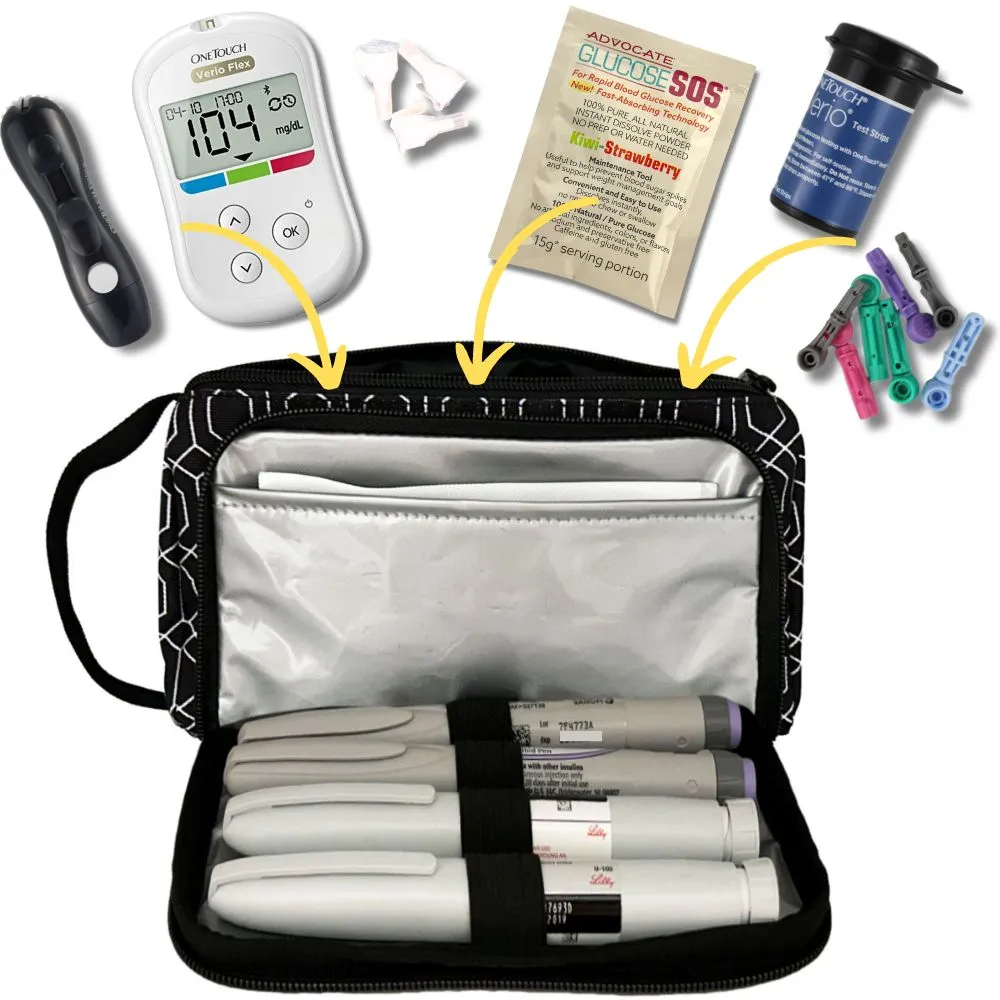 Insulated Diabetes Insulin Supply Case- Geometric