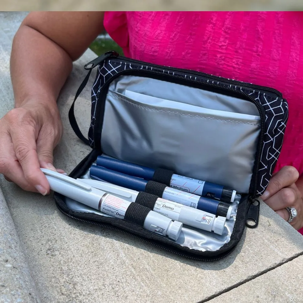 Insulated Diabetes Insulin Supply Case- Geometric