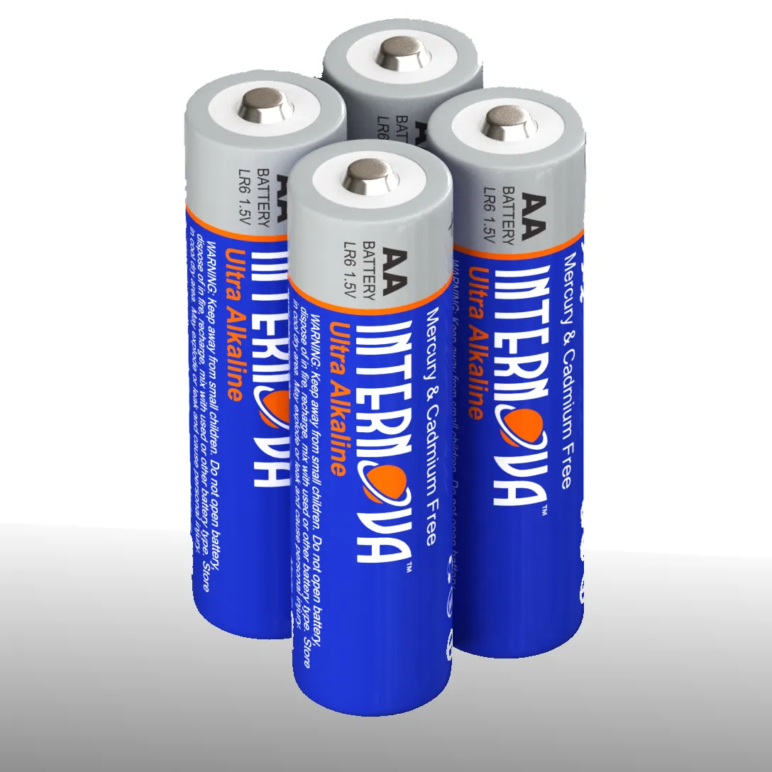 Internova Ultra Alkaline AA Batteries, Double A LR6 1.5V Cell High Performance, 4 Pack