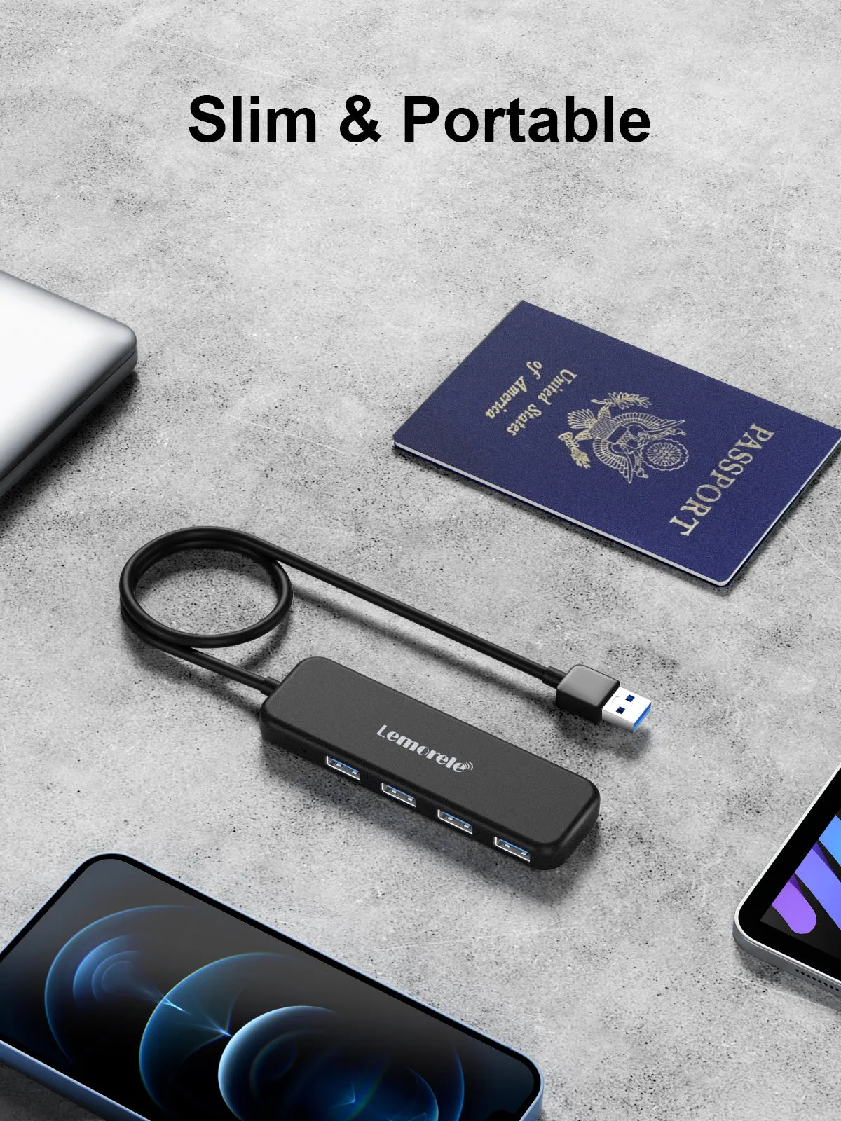 Lemorele USB HUB for Laptop USB 4 IN 1【#TC55】