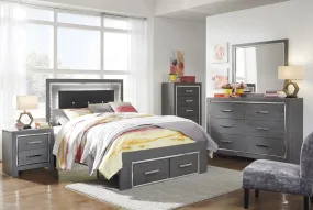 Lodanna Gray Youth LED Storage Bedroom Set