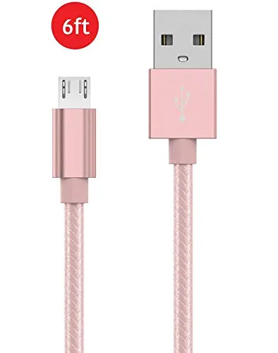 Micro Usb Cable Nylon Braided Android Charger Cord Usb 2.0 Sync Charging Cables