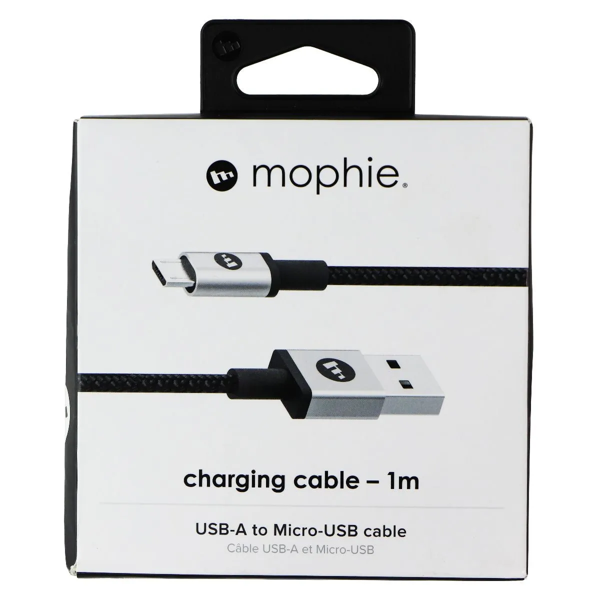 Mophie (3.3-Ft) Braided USB to Micro-USB Charge/Sync Cable - Black/Silver