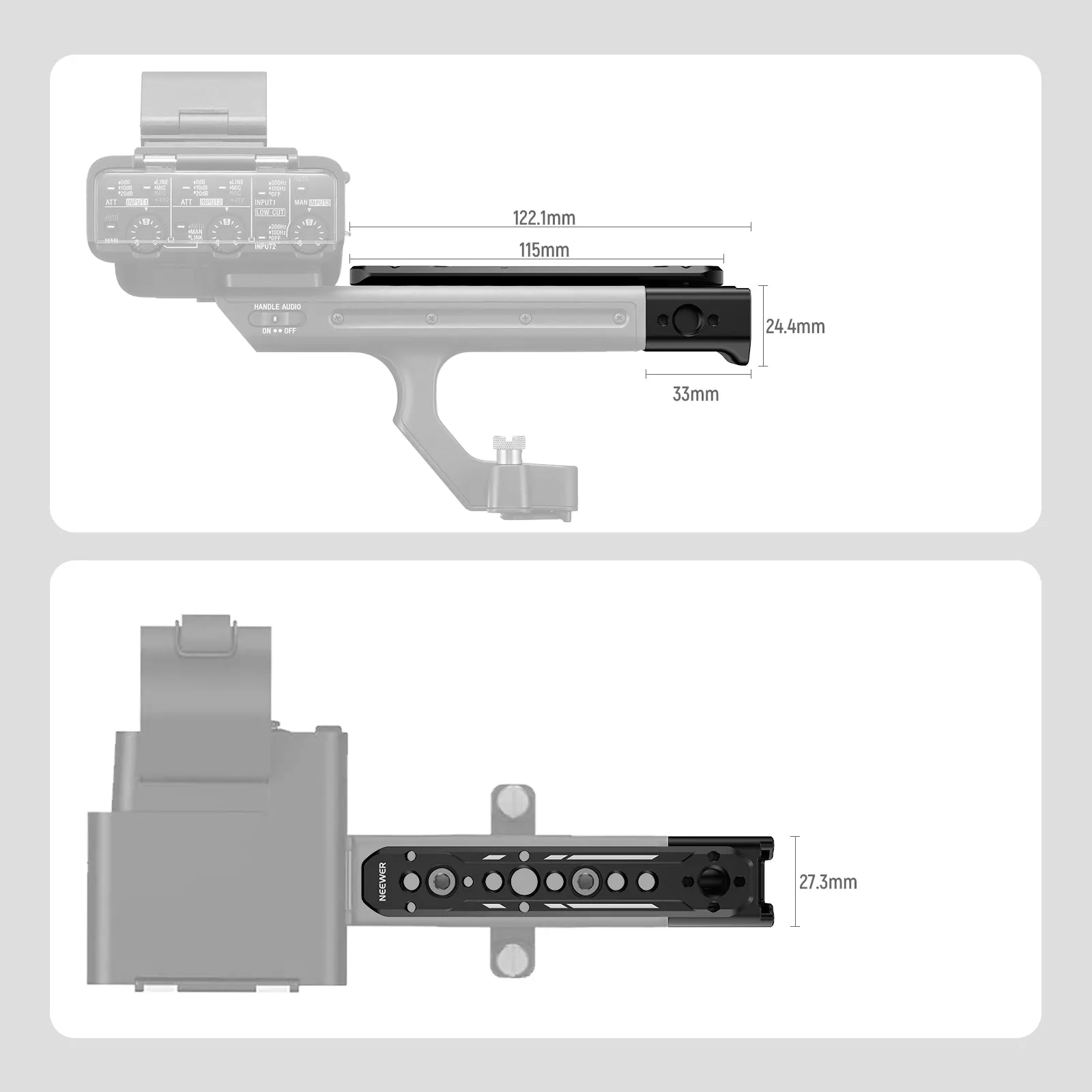 NEEWER CA015 Extension Rig XLR Handle For Sony FX3/FX30