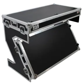 ProX XS-ZTABLE MK2 DJ Z-Table® Ultimate Workstation | Flight Case Table | Portable W-Handles and Wheels