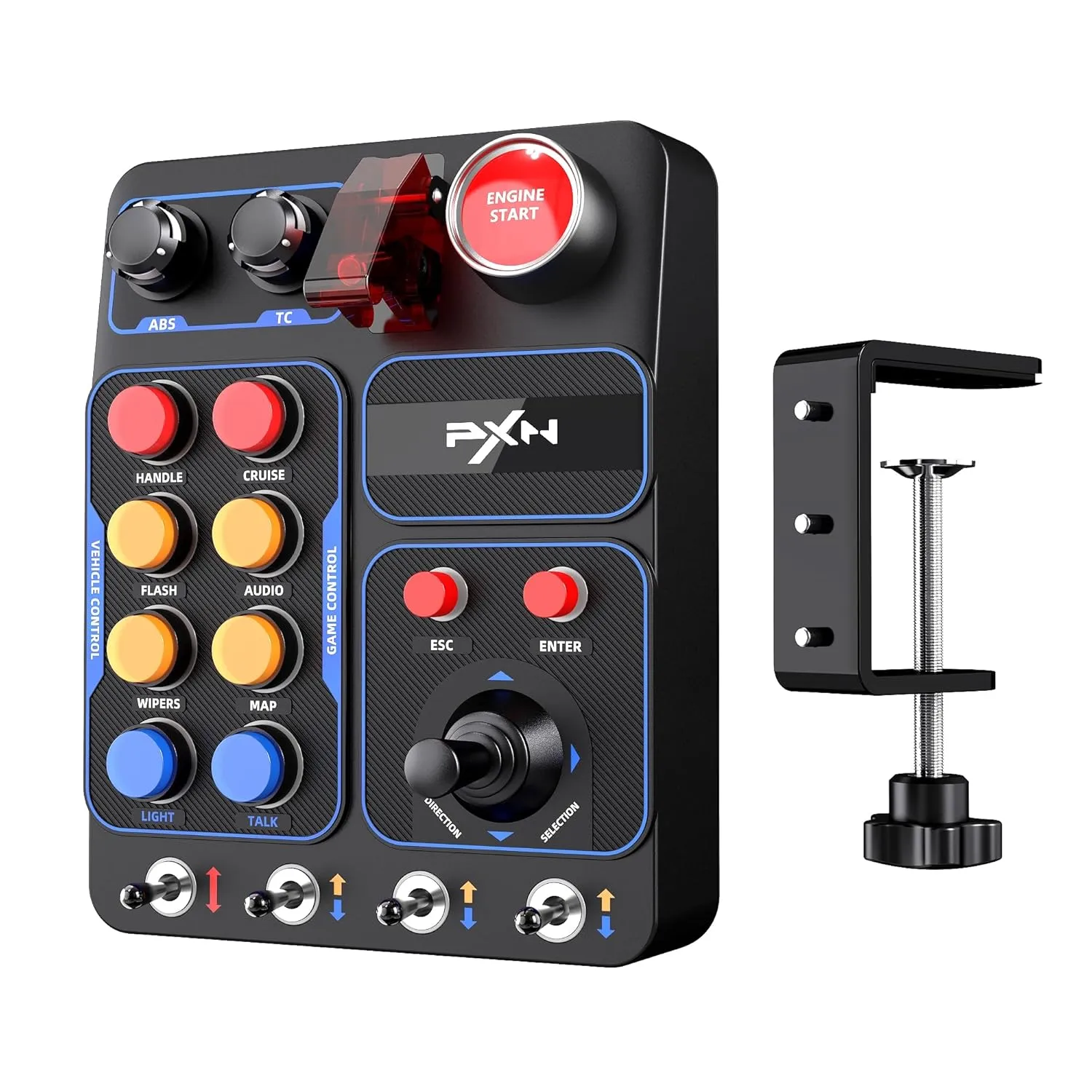 PXN CB1 Racing Button Box for American Truck Simulator & Farm Simulation