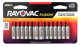 Rayovac FUSION 824-16LTFUSK Battery, AAA Battery, Alkaline :PK16: QUANTITY: 1