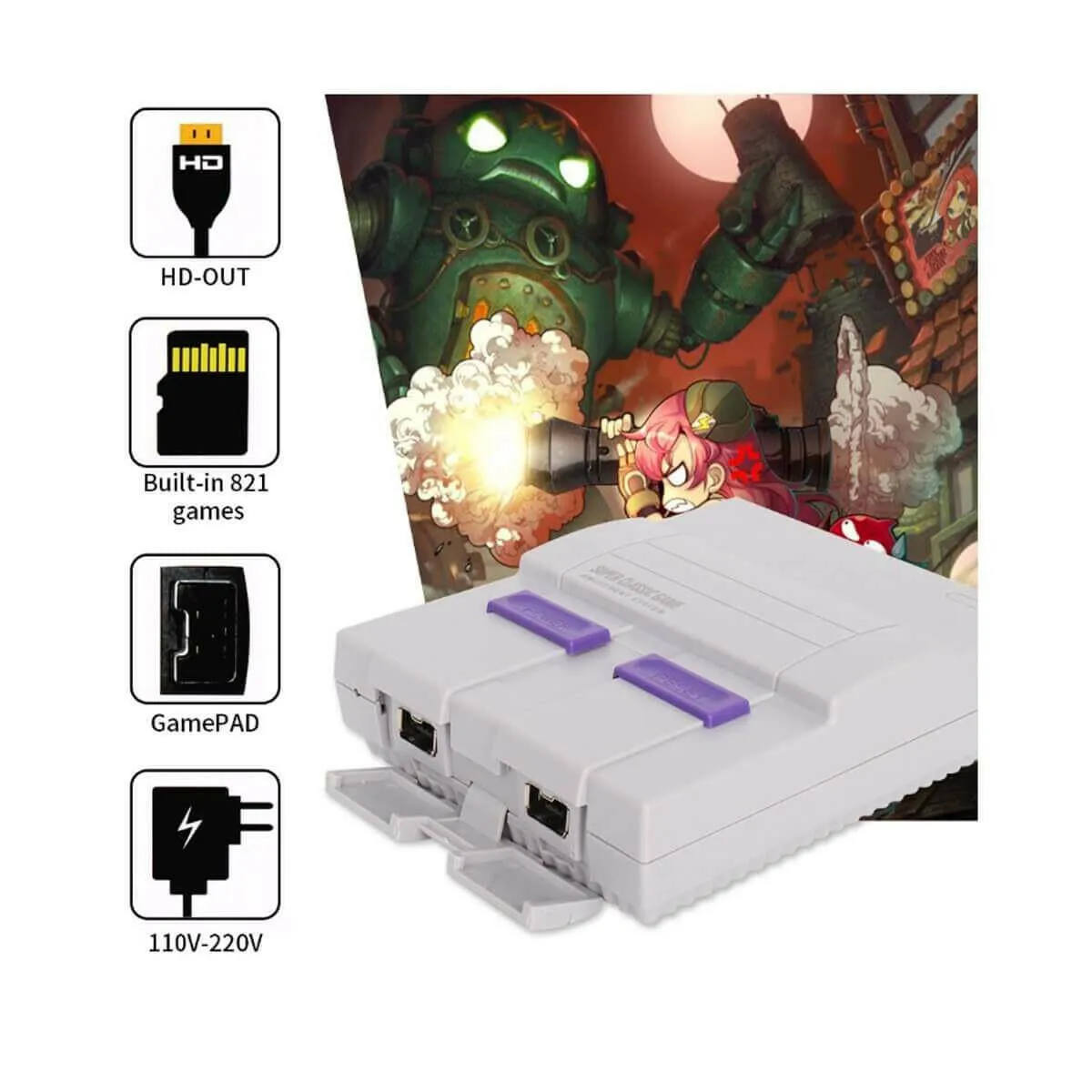 Retro Inspired Game Console With HDMI   821 Games Loaded