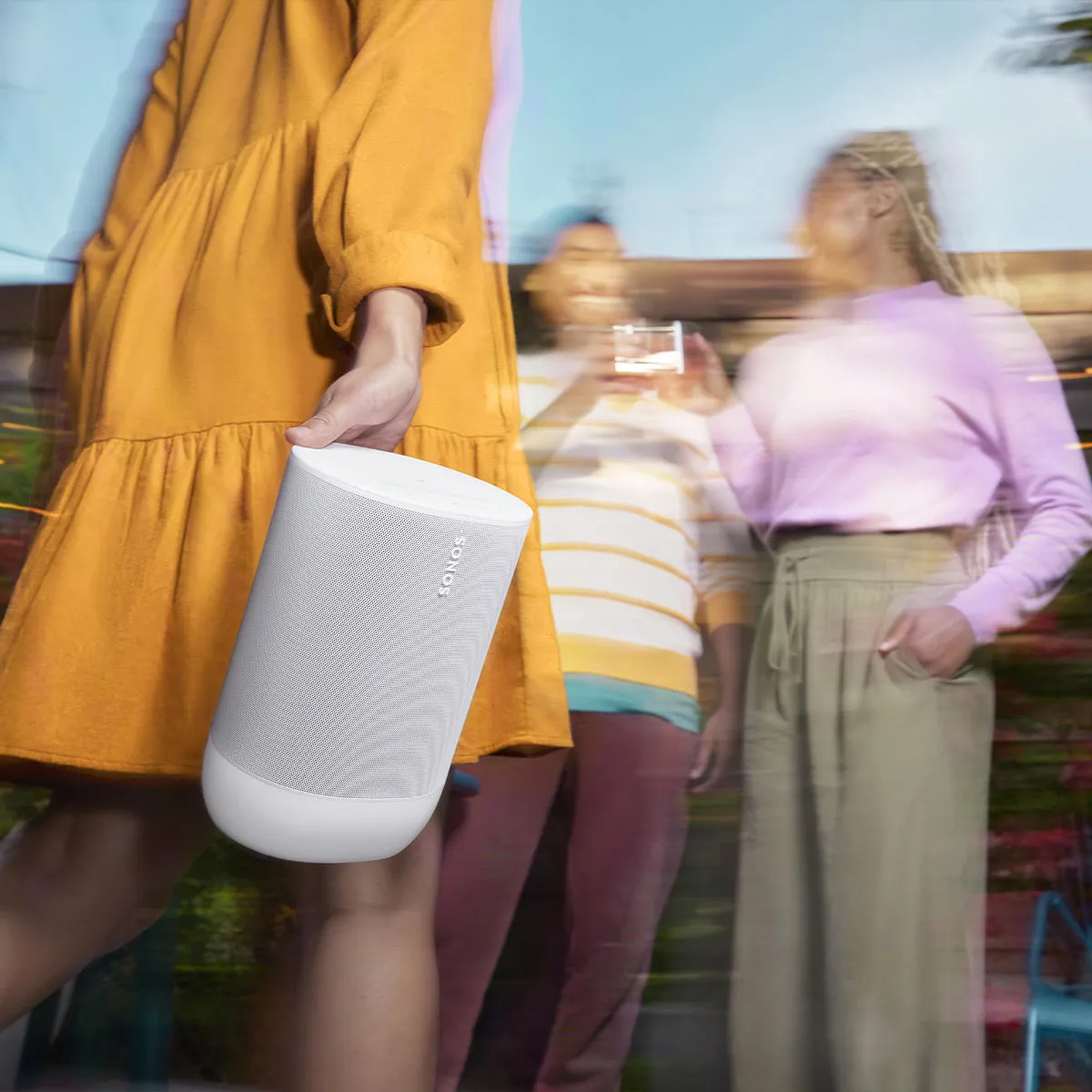 Sonos Move 2 Portable Smart Speaker with 24-Hour Battery Life, Bluetooth, and Wi-Fi (White)