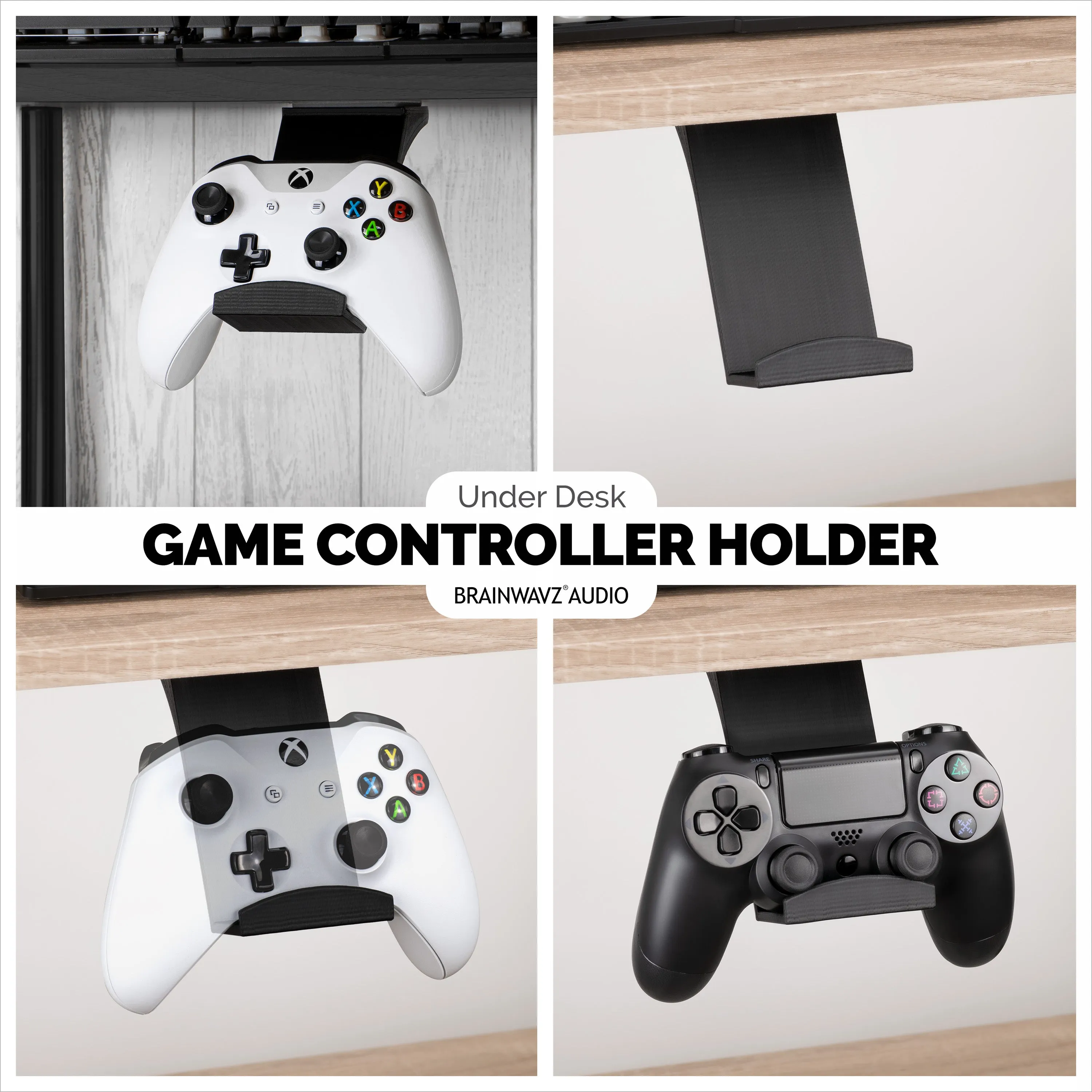 Under The Desk Universal Game Controller Hanger Holder (UGC2)